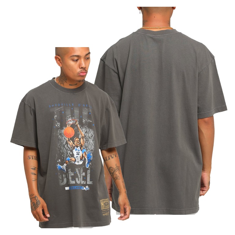 Men's Los Angeles Lakers Shaquille O'Neal #34 NBA Cartoon Series Legend Black Basketball T-Shirt PYC6583JR